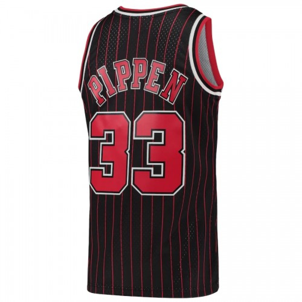 Men's Chicago Bulls Scottie Pippen #33 Throwback Black Hardwood Classics 95-96 Swingman Jersey-Pro Kit Vault | Brand New 26/27 Sports Jerseys